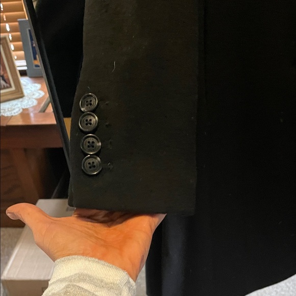 Anne Klein Classic Black Coat - Picture 3 of 6